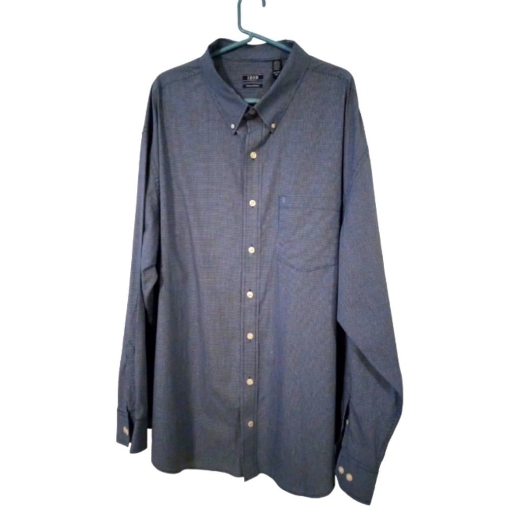 Izod Premium Essentials Button Down Long Sleeved Pocketed Business Casual 3XL